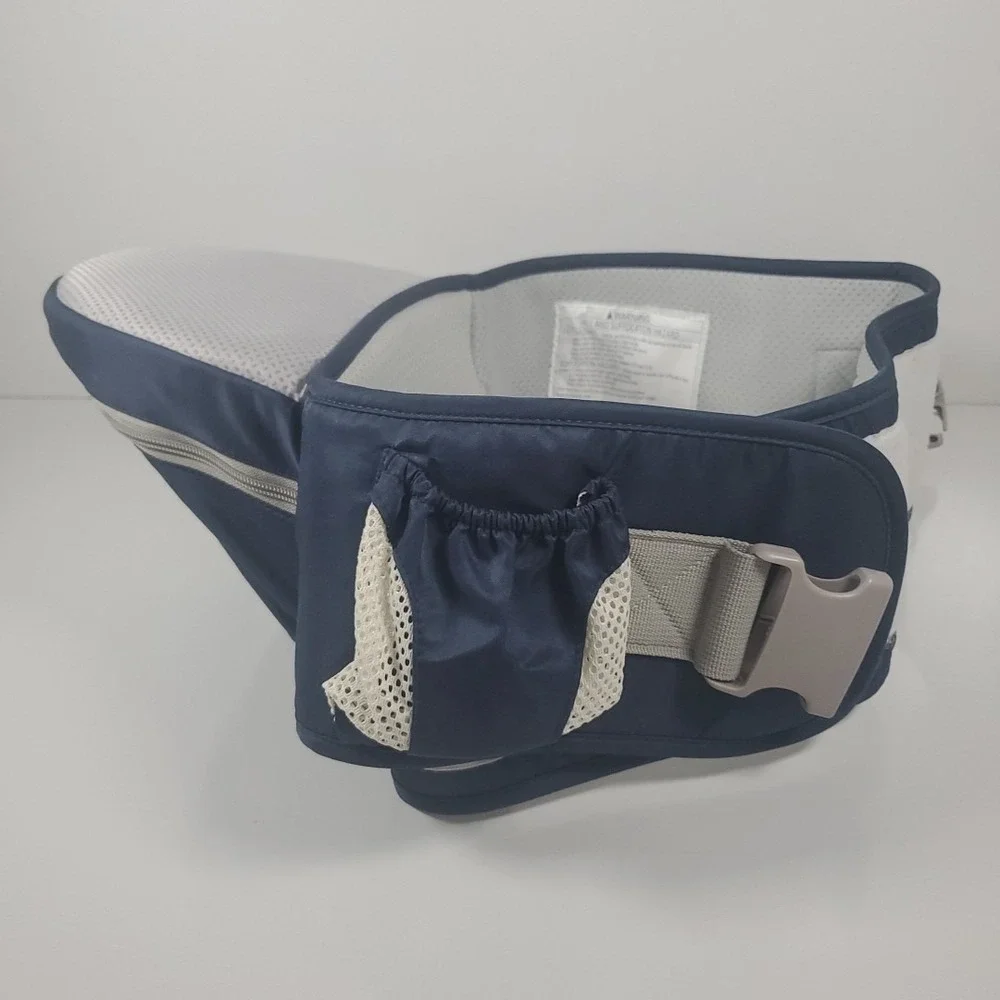 Baby Hip Carrier Hip Seat Bearer for Weight Blue & Gray 